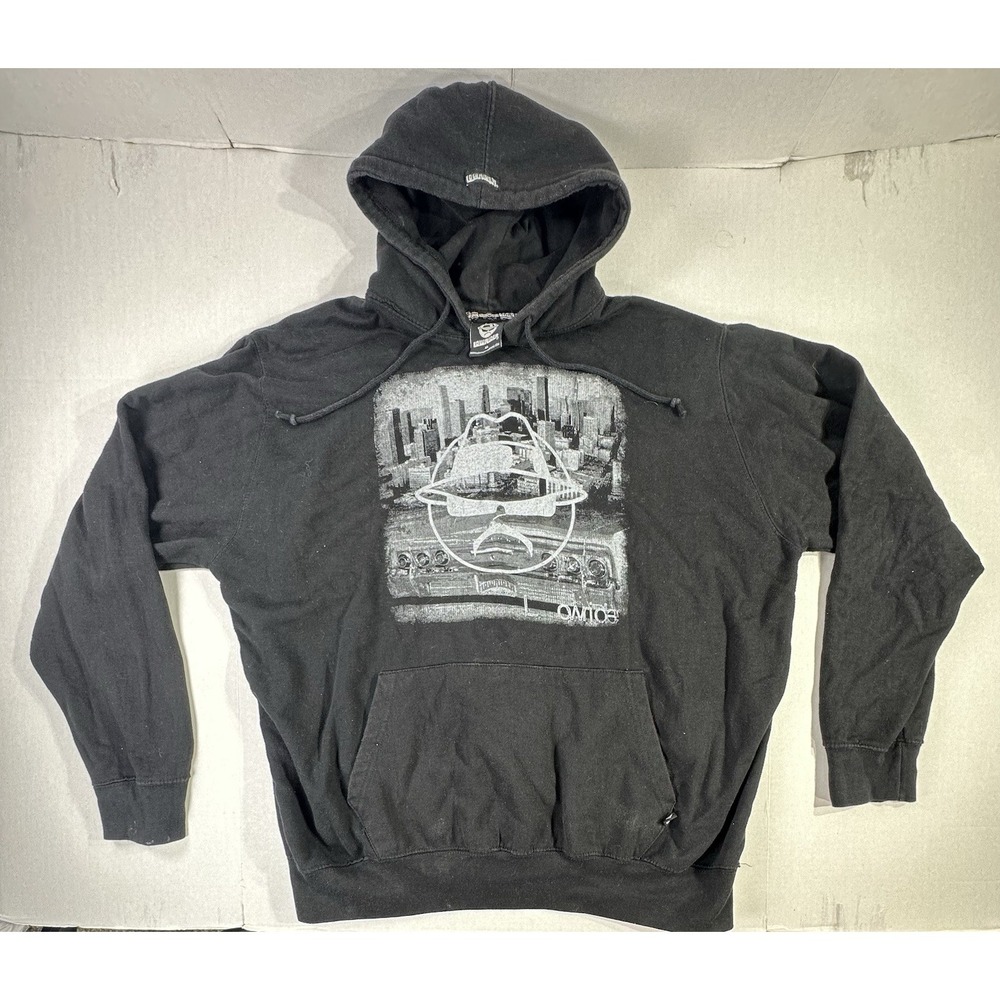 Lowrider Clothing Black Graphic Hoodie XL City Skyline Car Streetwear Vintage
